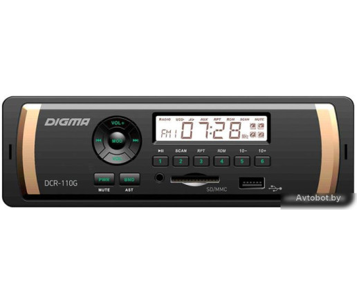 USB-магнитола Digma DCR-110G