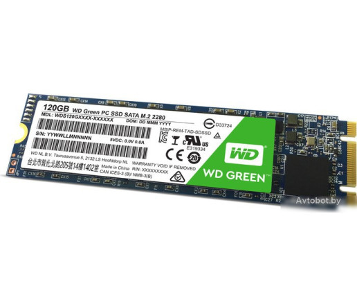SSD WD Green M.2 2280 120GB [WDS120G1G0B]