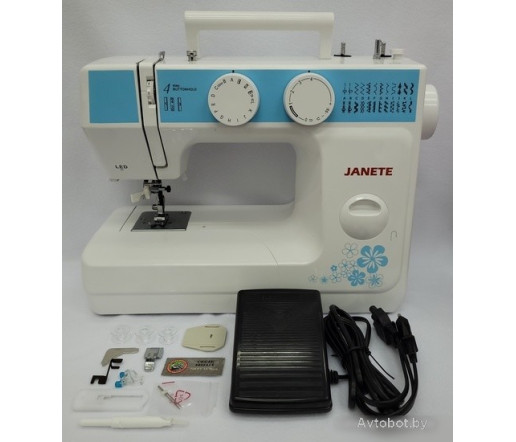 Электромеханическая швейная машина Janete 989 (голубой)