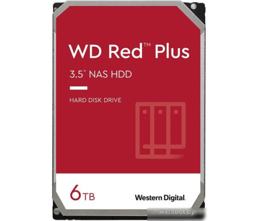 Жесткий диск WD Red Plus 6TB WD60EFPX Жесткий диск WD Red Plus 6TB WD60EFPX