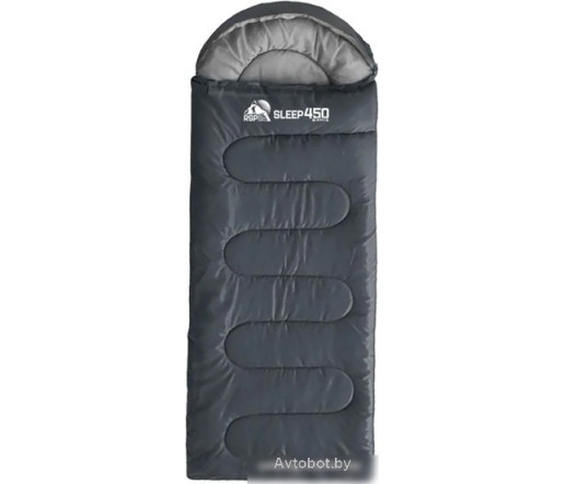 Спальный мешок RSP Outdoor Sleep 450 L RipStop 2024 (серый, 220x75см, молния слева)