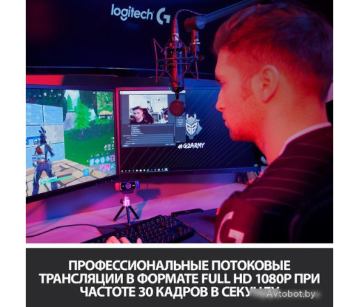 Веб-камера для стриминга Logitech C922 Pro Stream 960-001089 Веб-камера для стриминга Logitech C922 Pro Stream 960-001089