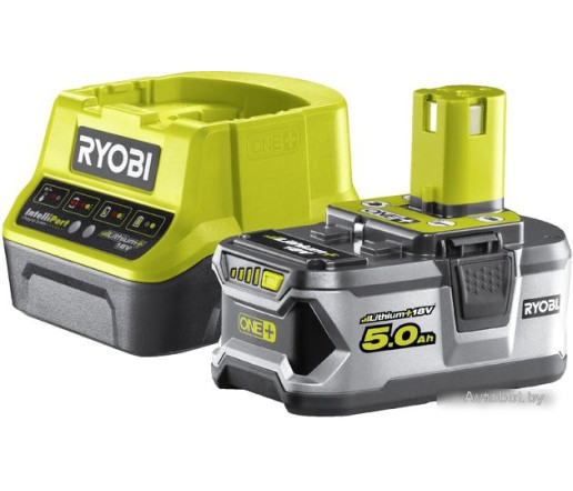 Аккумулятор с зарядным устройством Ryobi RC18120-150 ONE+ 5133003366 (18В/5.0 а*ч + 18В) Аккумулятор с зарядным устройством Ryobi RC18120-150 ONE+ 5133003366 (18В/5.0 а*ч + 18В)