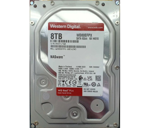 Жесткий диск WD Red Plus 8TB WD80EFPX Жесткий диск WD Red Plus 8TB WD80EFPX