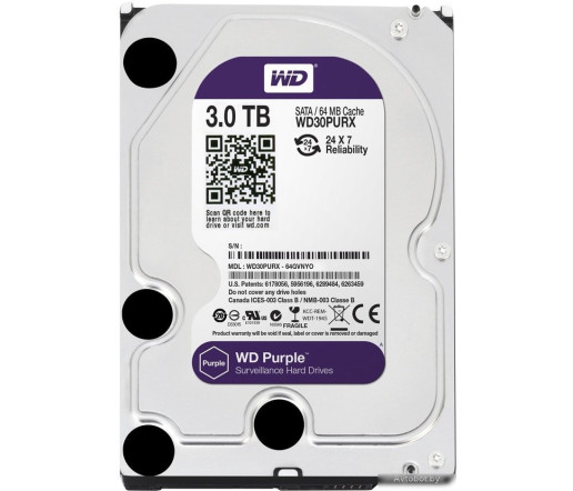 Жесткий диск WD Purple 3TB [WD30PURZ]