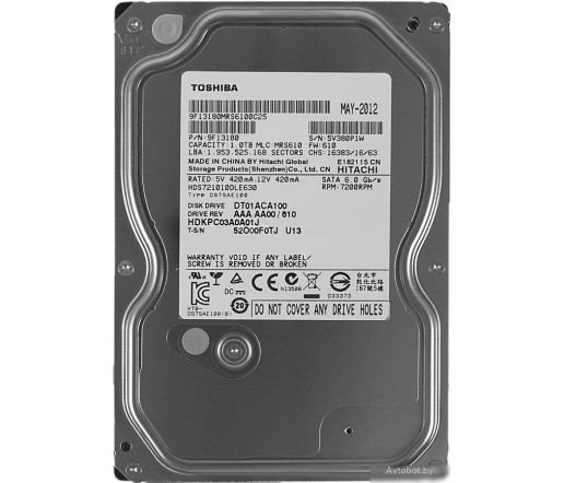 Жесткий диск Toshiba DT01ACA 1TB (DT01ACA100) Жесткий диск Toshiba DT01ACA 1TB (DT01ACA100)