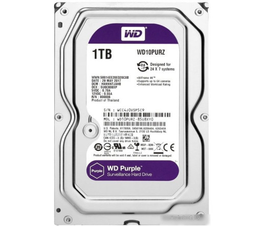 Жесткий диск WD Purple 1TB [WD10PURZ]