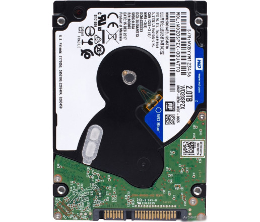 Жесткий диск WD Blue Mobile 2TB WD20SPZX Жесткий диск WD Blue Mobile 2TB WD20SPZX