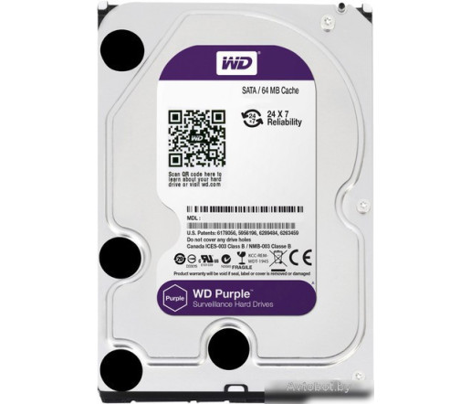 Жесткий диск WD Purple 4TB (WD40PURX)